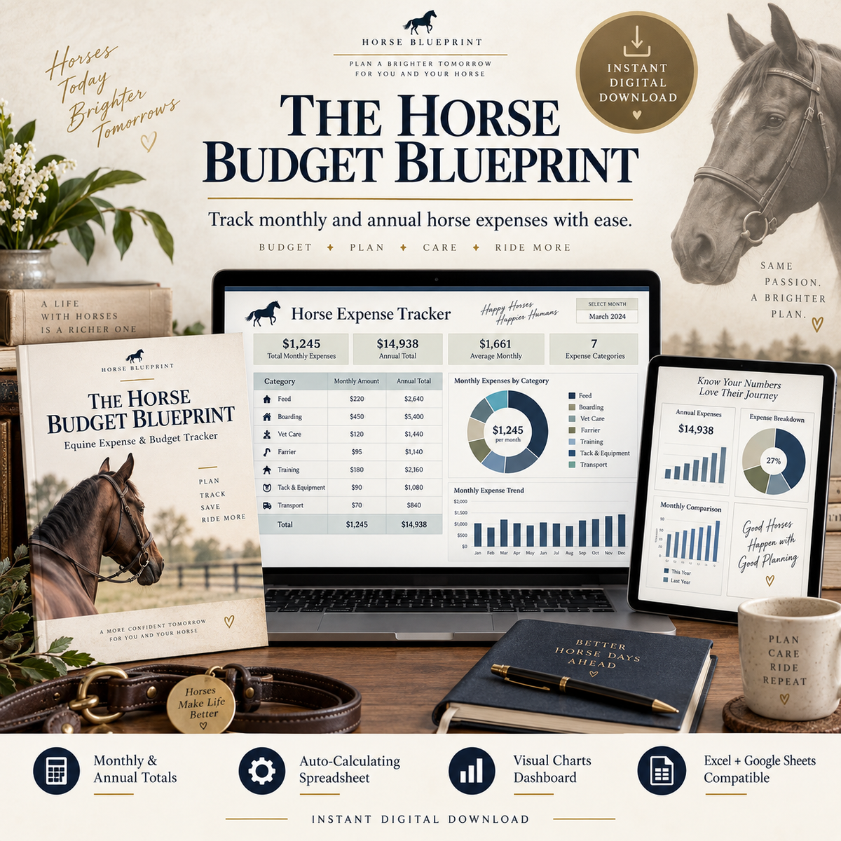 The Horse Budget Blueprint™ — Equine Expense & Budget Tracker